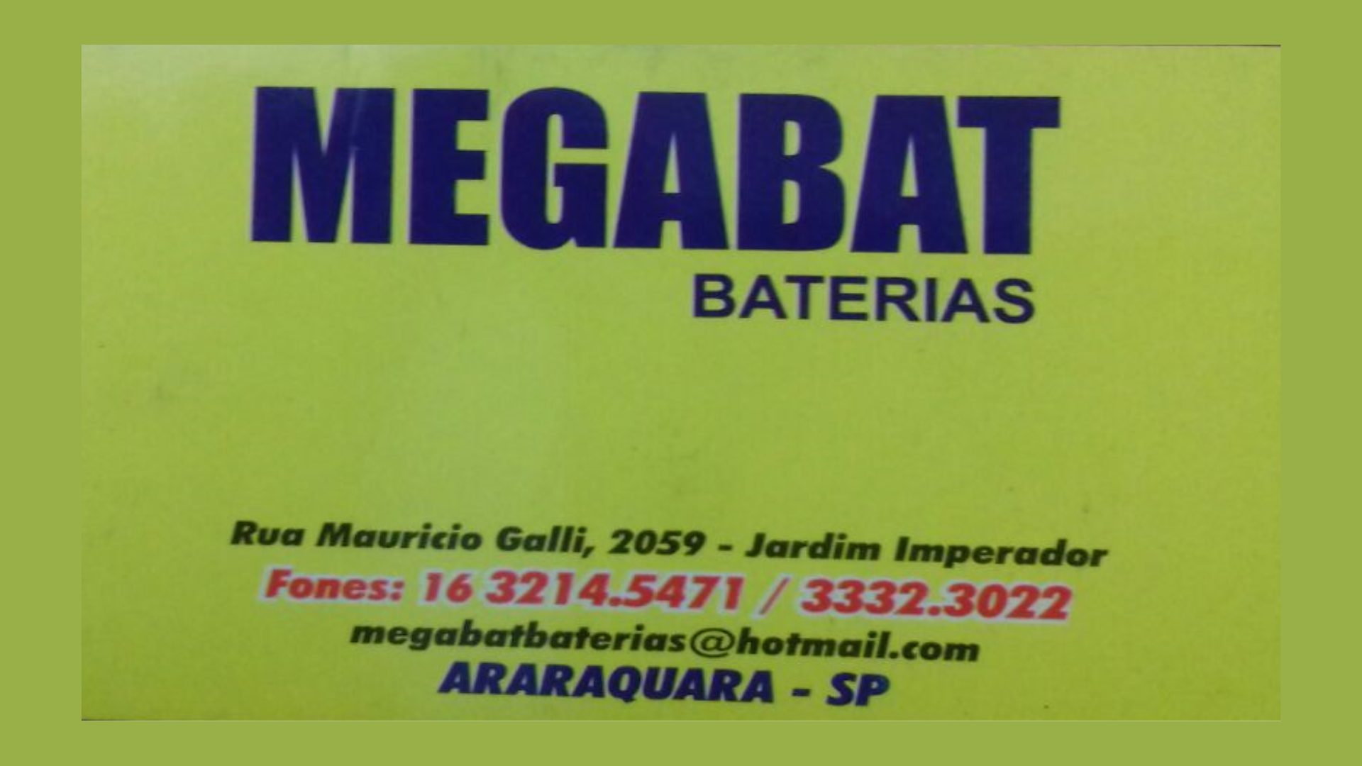 MEGABAT Baterias